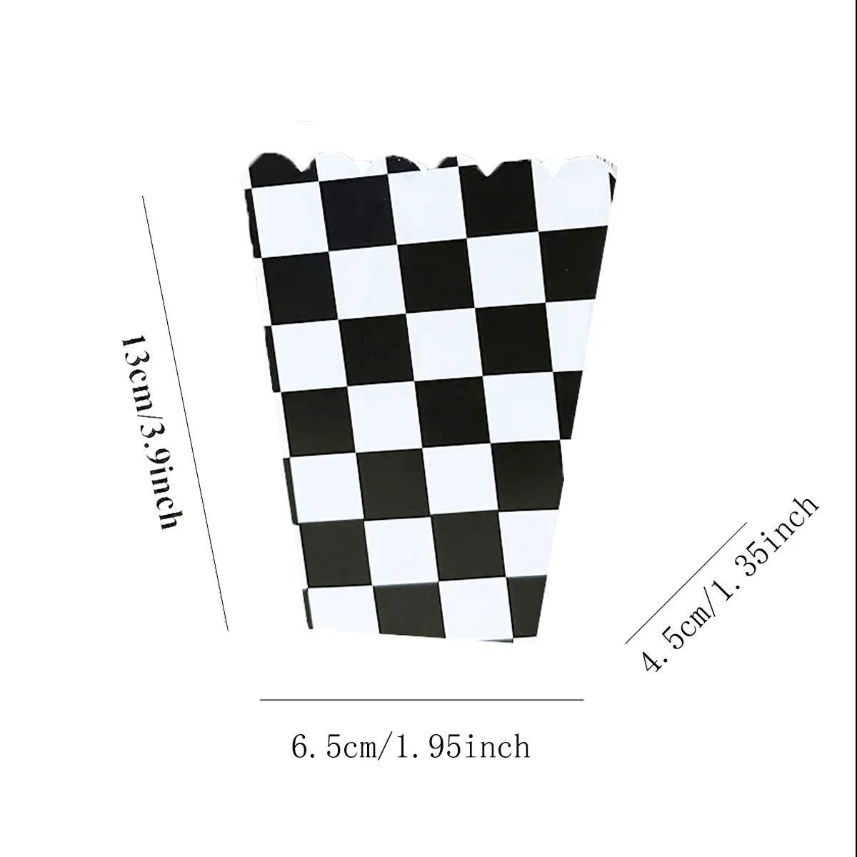 6 قطعة صناديق الفشار لسيارات السباق صندوق الحلوى أبيض أسود سباق السيارات كاندي البسكويت صندوق الأولاد سباق السيارات حفلة عيد ميلاد لوازم الديكور