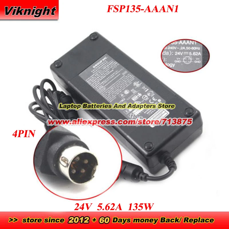 FSP135-AAAN1 AC Adapter 24V 5.62A 135W Charger 9NA1350101 with 4PIN Tip Power Supply