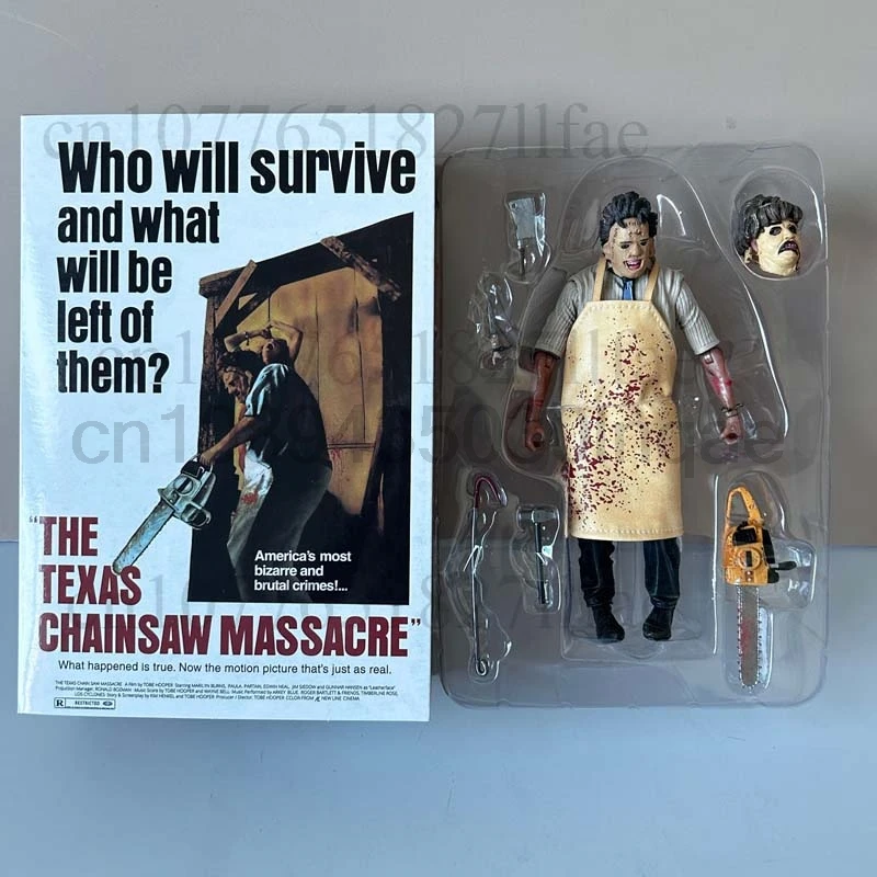 Leatherface The Texas Chainsaw Massacre Fortieth Anniversary Horror Movie Characters Action Figure Model Toys Horror Doll Gift view 3