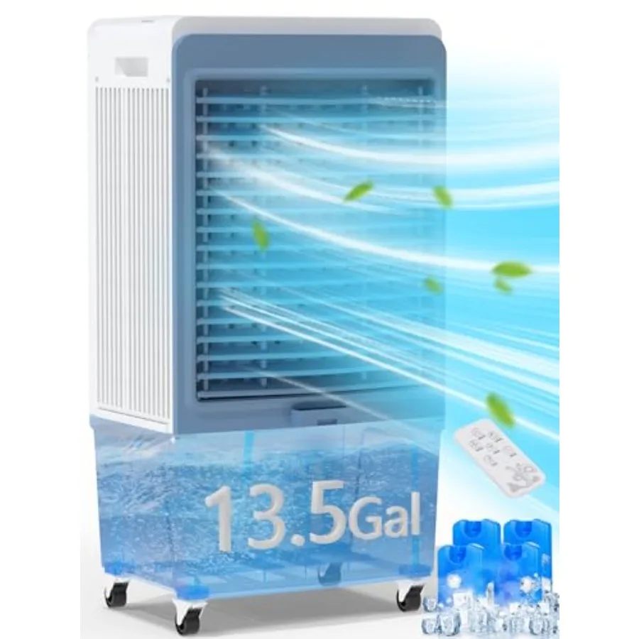 

Уличный испарительный охладитель воздуха (кондиционер) 6000 CFM с баком для воды 13,5 галлонов, пультом ДУ, осцилляцией 120° и таймером на 12 часов