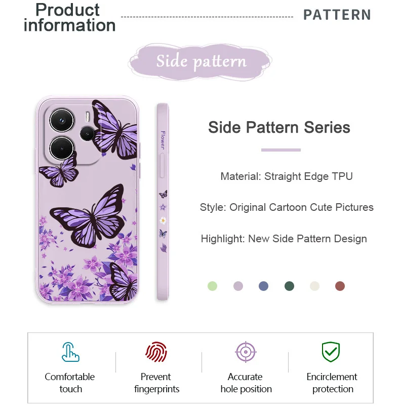 Verträumte Schmetterling Handyhülle für Xiaomi Redmi Note 14 13 12 12S 11 11S 10 10S Pro Plus 15 15C 14C 4G 5G Silikonhülle – Detail 2