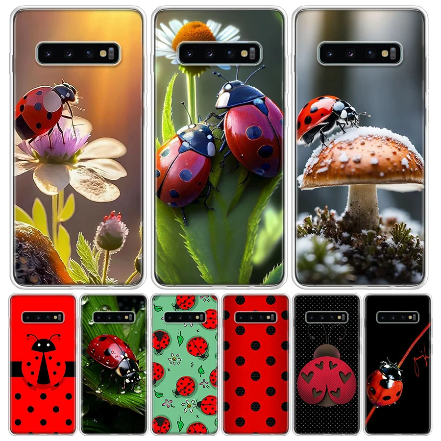 Insect Seven-Star ladybug Phone Case For Samsung Galaxy S24 S22 S23 Ultra S20 FE S10 S21 Plus S10E S9 S8 + Coque Back Cover