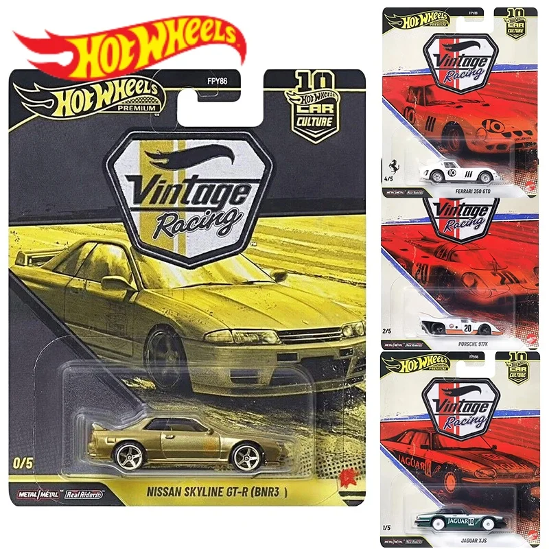 

Hot Wheels Premium Culture Vintage Racing Jaguar Xjs 1:64 Porsche Corvette Ferrari 250 Lancia Nissan Diecast Alloy Cars Gifts