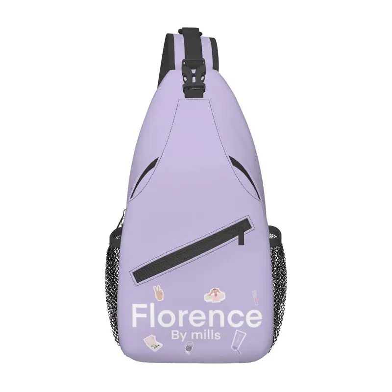 Personalizado florença por mills sling bags moda masculina ombro peito crossbody mochila ciclismo acampamento daypack