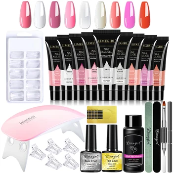 15ml Nail Gel Kit For Quick Extension Nail Art Polymer Gel Nail Tools Finger Extension…