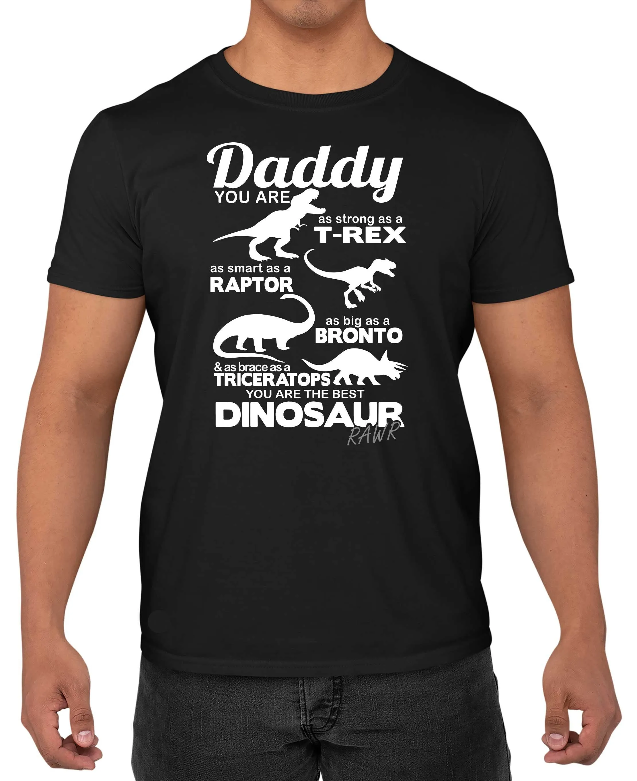 

Daddy Dinosaur T Shirt Mens Fun Fathers Day Idea
