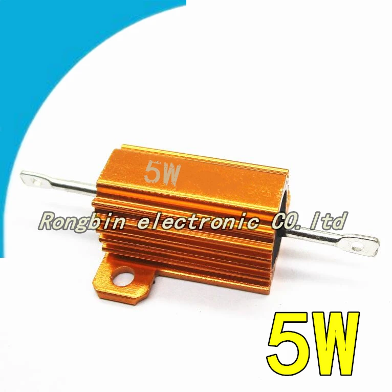 

5W RX24 Aluminum Power Metal Shell Case Wirewound Resistor 0.1R 0.5R 1R 3R 4R 8R 10R 20R 30R 50R 100R 200R 300R ohm