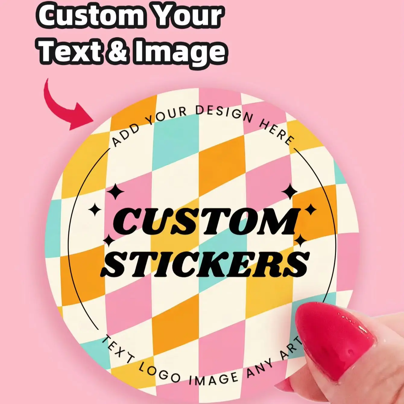 1‑100PCS Round Custom Stickers, Personalized Labels for Family, Holiday Gift Wraps, Jar Labels & Home DIY Craft Decor