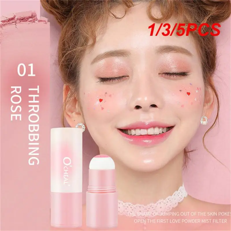 

1/3/5PCS Silky Blush No Makeup Improve Skin Tone Matte Blush Soft Pigmented Blush Nature Very Smudged Blush Stick