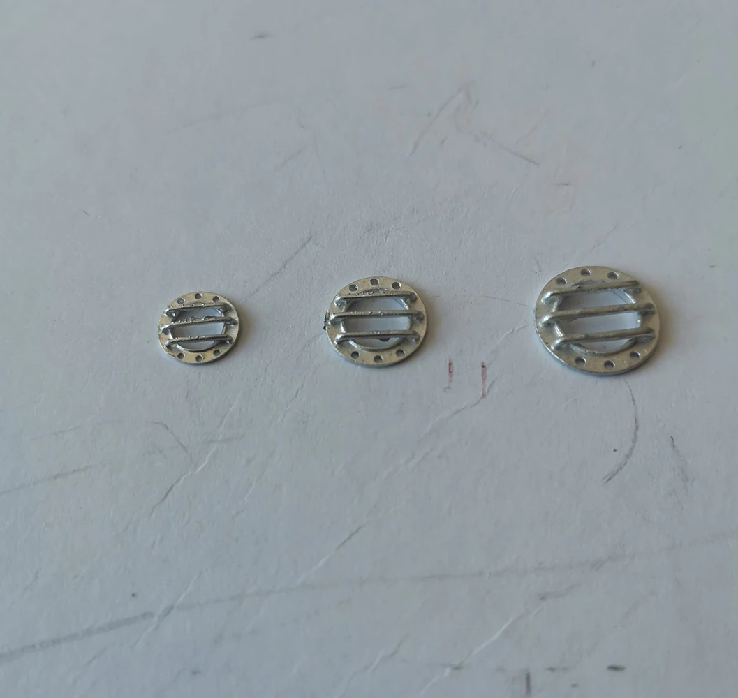 Ship Model Miniature Round Grille Porthole Outer Dia 12mm/11mm/8mm Detailed Alloy Portholes For Miniscale Model Ship Boat Decor