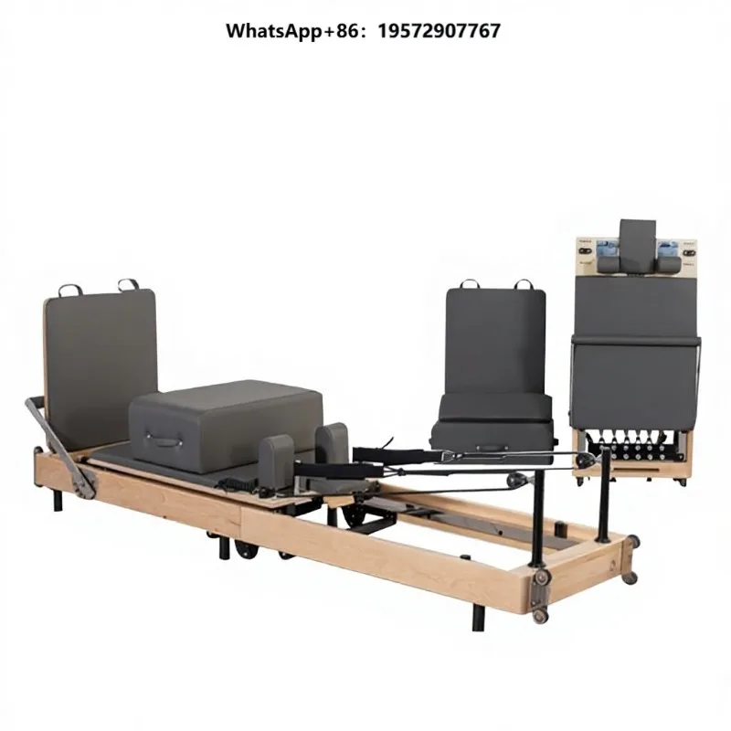 Pilates Folding Core Bed Yoga Studio Home Private Instructor Special Equipment Movable Portable Oak Maple Fitness