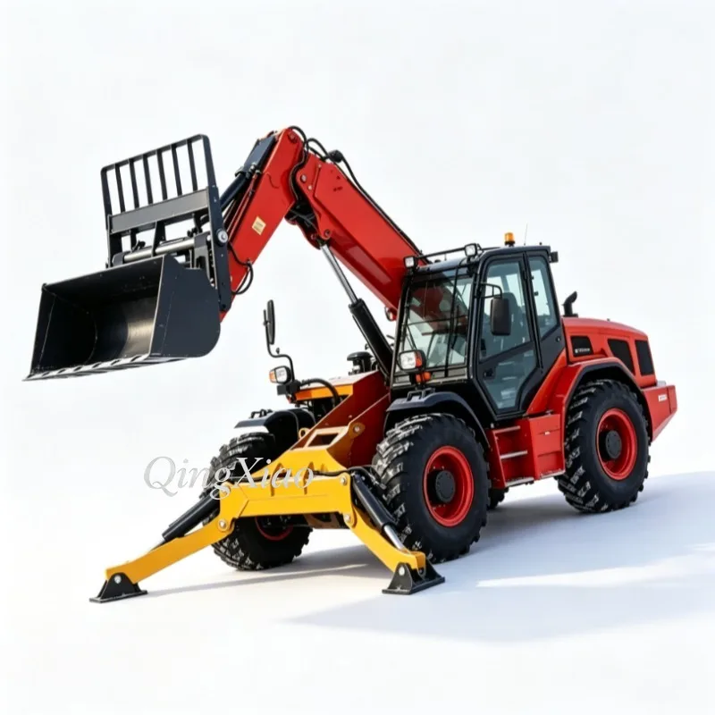 FOB Rough Terrain 4WD Telescopic Loader For Mining And Mountain Area Material Handling China Factory Direct Sale Reliable Grade