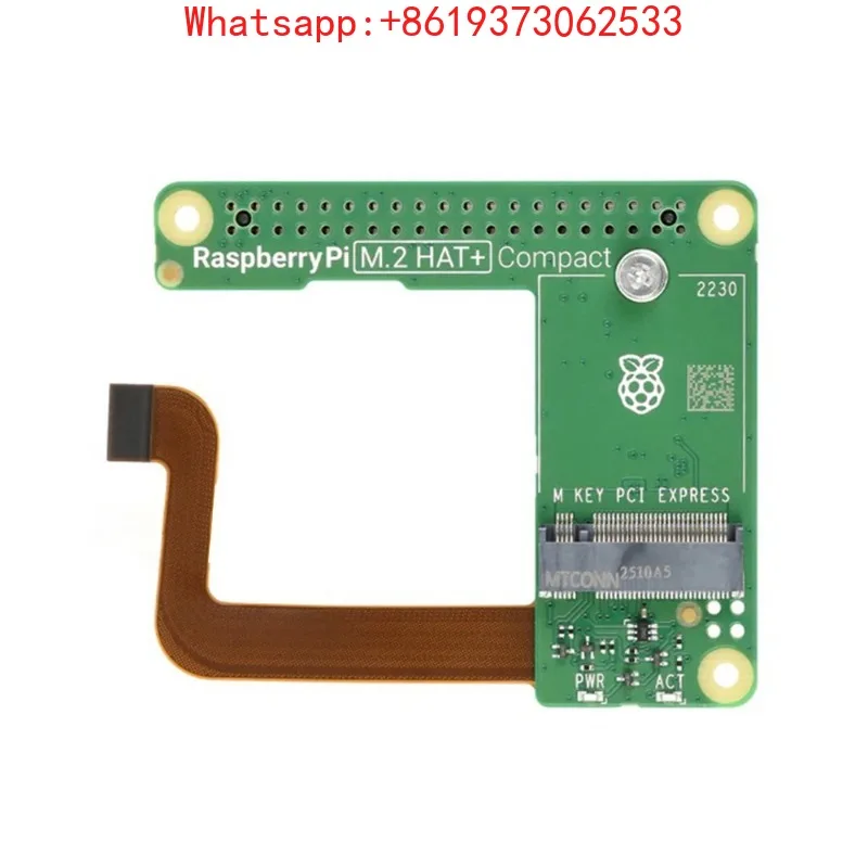 

Official Raspberry Pi M.2 HAT+ Compact Designed for Raspberry Pi 5 HAT+ Standard Supports NVMe Protocol M.2 Solid State Driv
