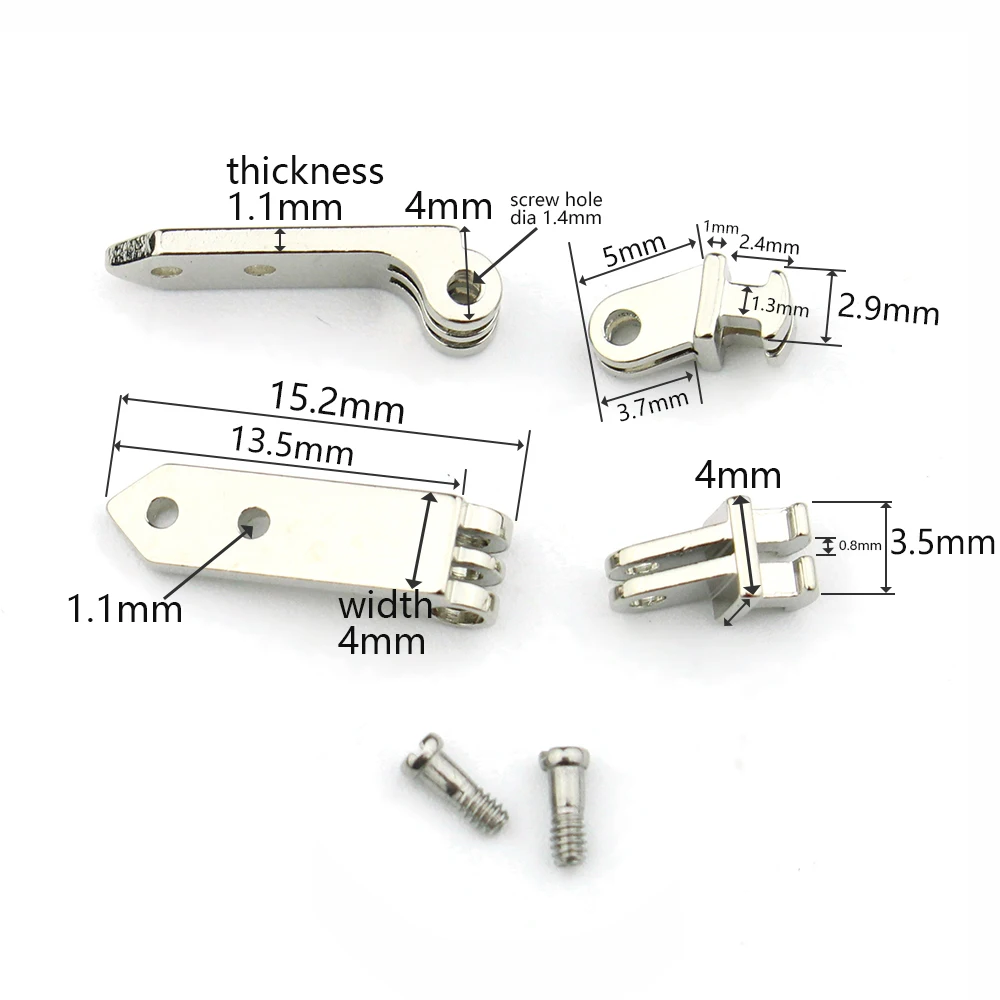 1set Eyeglasses Spring Hinges Repairing Parts for Plastic Acetate Sunglasses Glasses Eyewerar Frames Long Type 9130