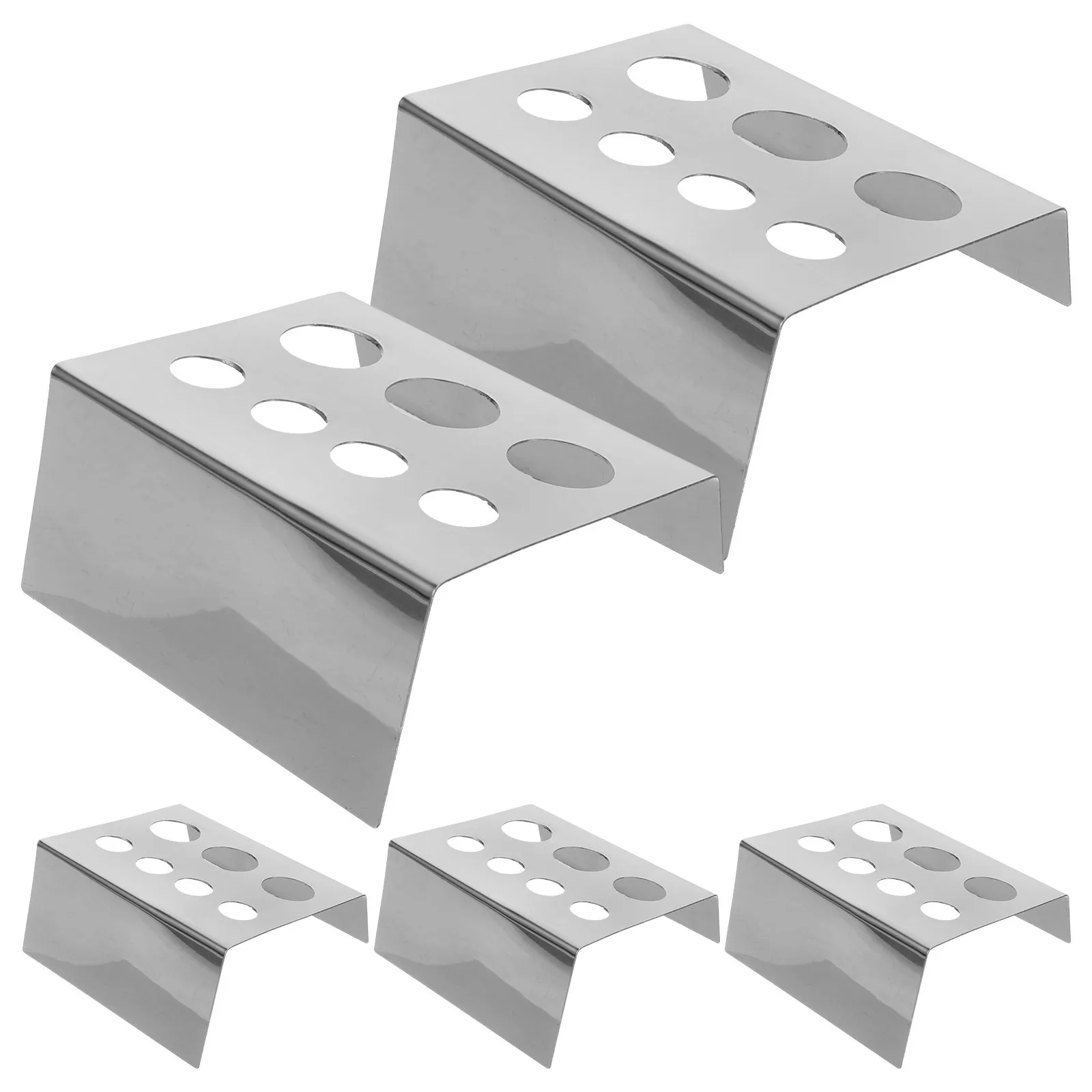 

5Pcs Tattoo Ink Cup Holder Stainless Steel 7 Holes Pigment Organizer Functional Stand for Use Pigment Organizer