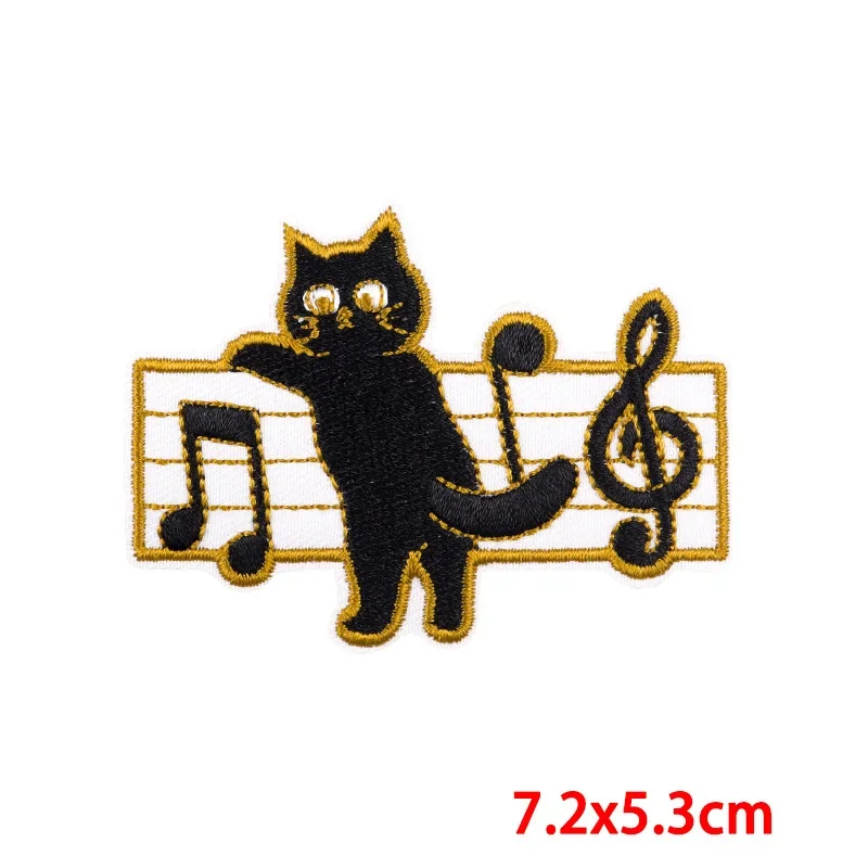 Cartoon Embroidery Patches Funny Lovely Cats DIY Iron on Patches Fusible Clothes Badges Bags Hats Kids Personalized Accessories