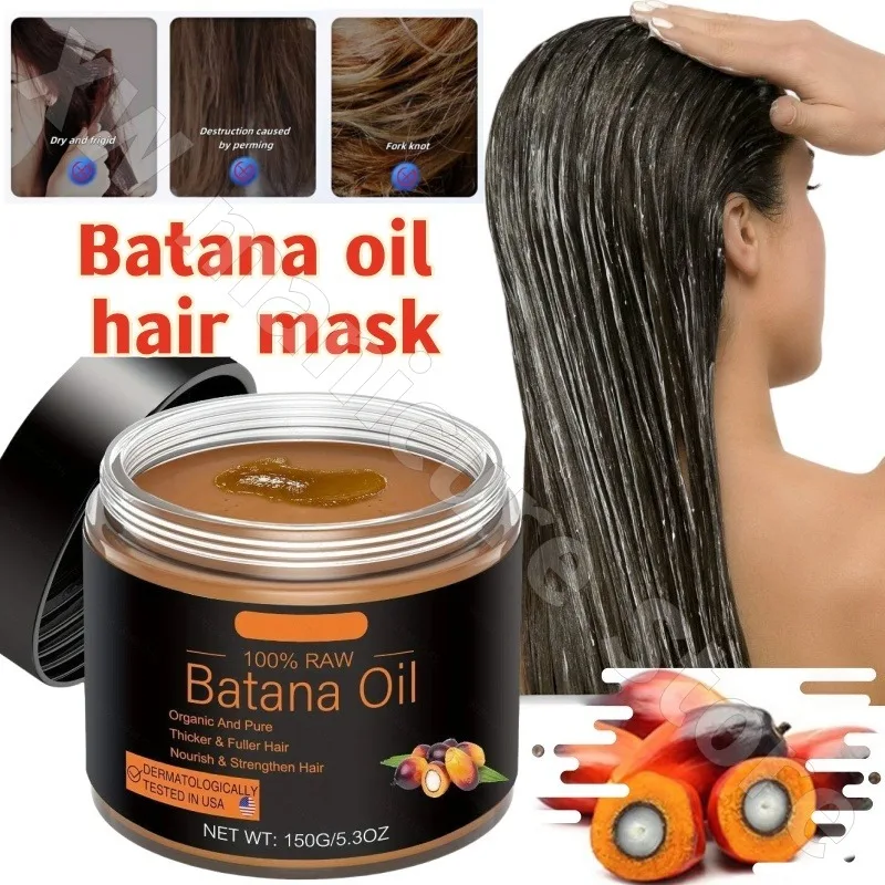 

Batana Ointment Hair Mask Nourishes and Softens, Improves Frizz, Perm and Dye Damaged Split Hair Care Film 150g