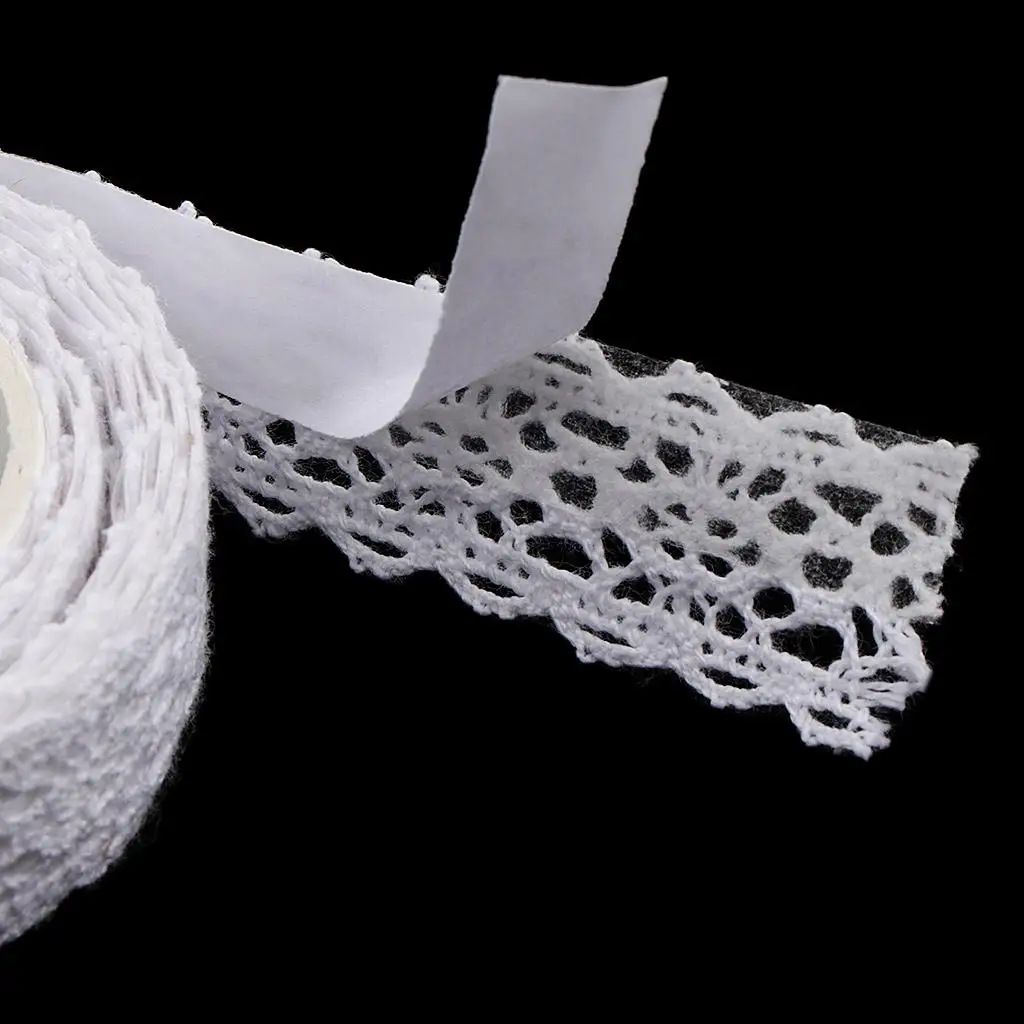 3 Stück weißes 2 m langes Spitzen-Washi-Klebeband, selbst für