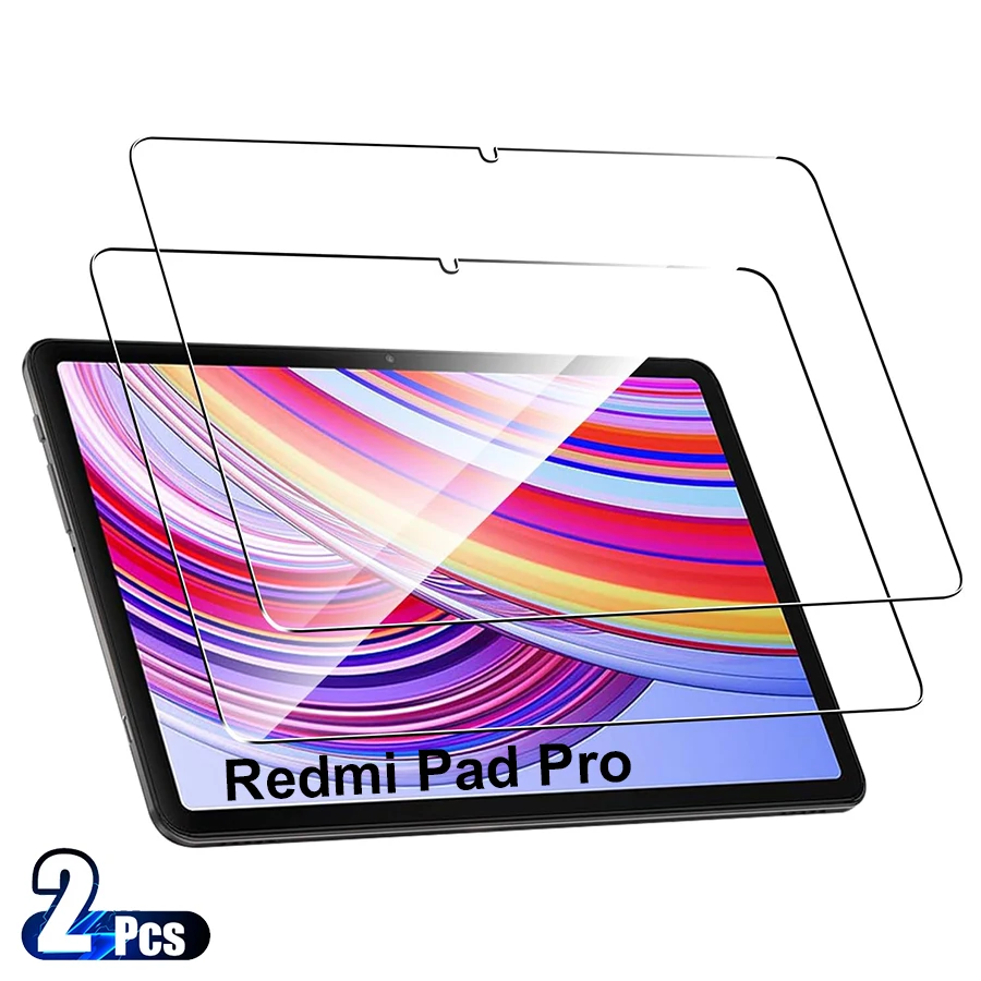 

2 шт. для Xiaomi Redmi Pad Pro 2024 протектор экрана из закаленного стекла 12,1 дюймов планшет без пузырьков HD защитная пленка против царапин