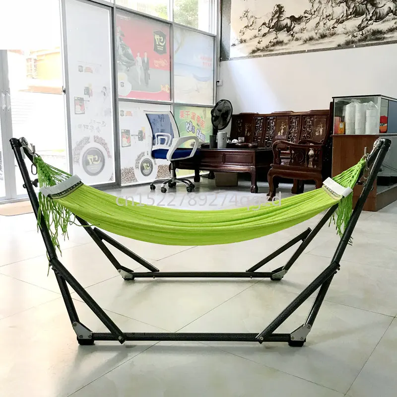 Foldable Stand‑Type Kids Hammock Bed, Indoor & Outdoor Shaker Swing, Space‑Saving Design Supports Up to 160 LBS