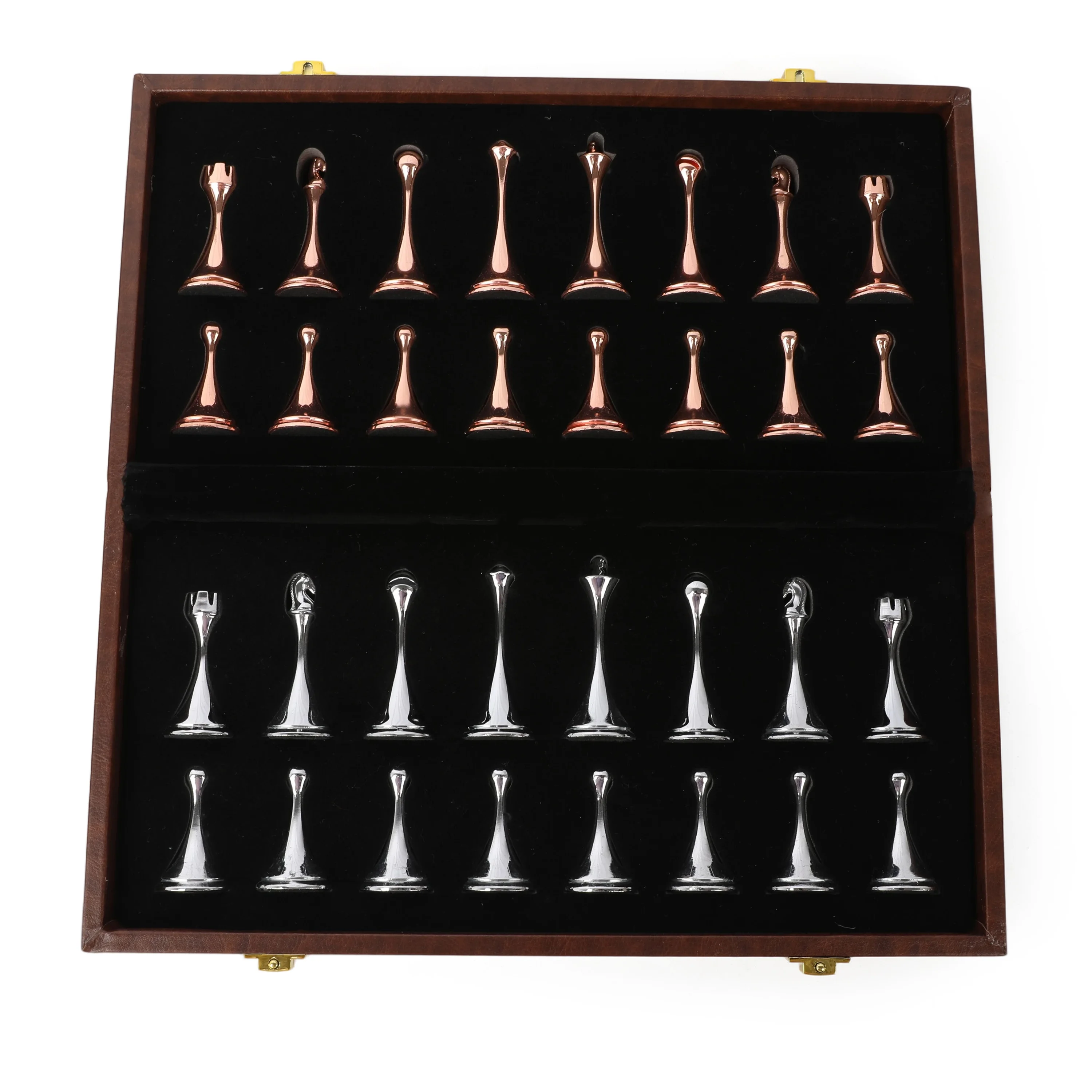 Magnetic Travel Chess Set - Deluxe Alloy Metal Set for Adults, Large Folding Board with Portable Storage, Game