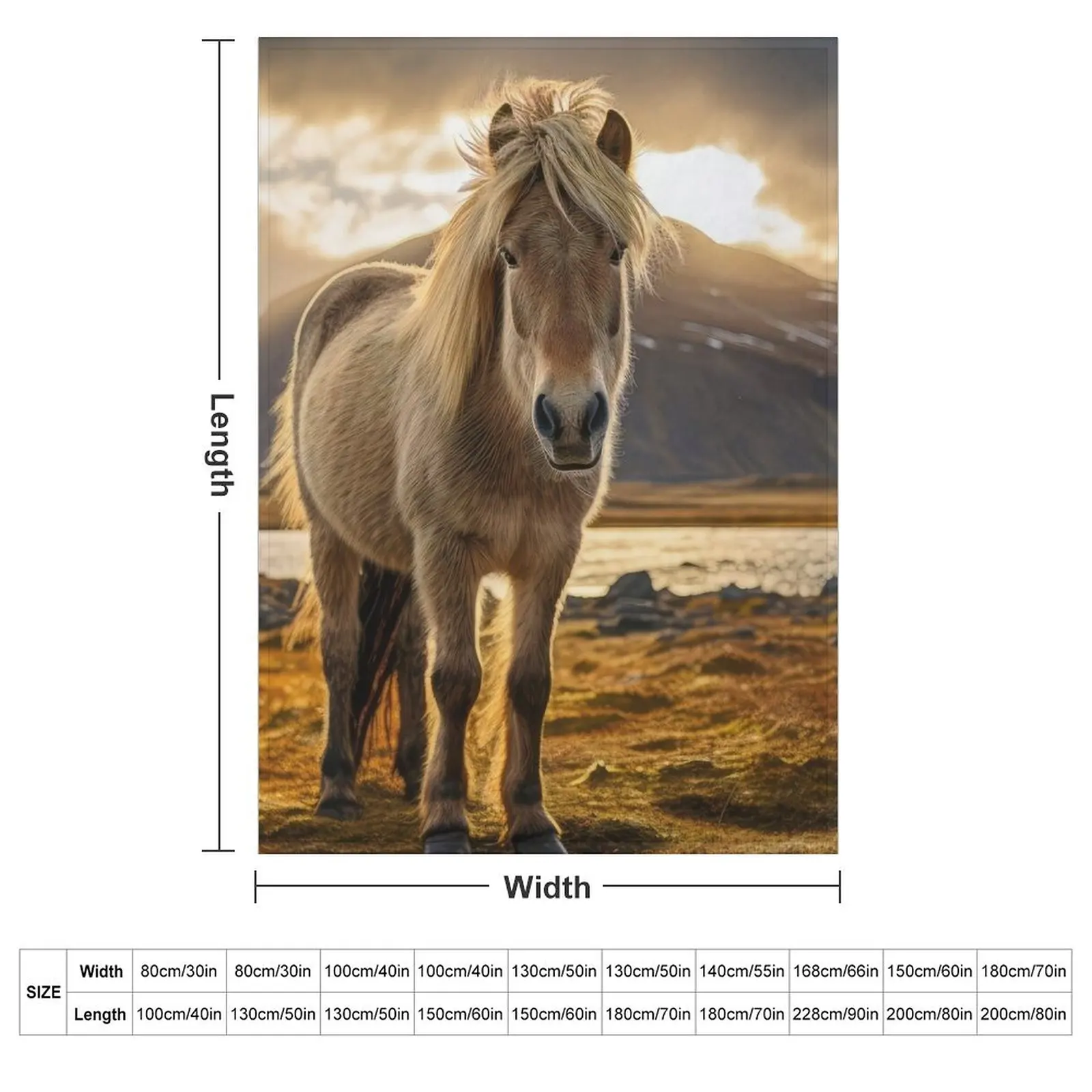 Norwegian Fjord Horse Throw Blanket Beach Luxury manga Decorative Throw Flannels Blankets
