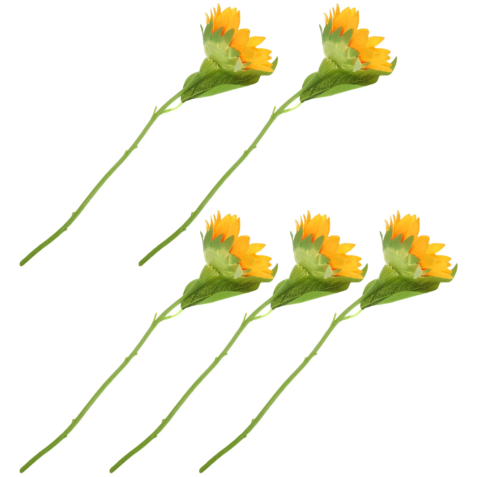 

5Pcs Artificial Sunflower Stems Realistic Faux Sunflower Display for Wedding Desk Hotel Office Home Floral Centerpiece