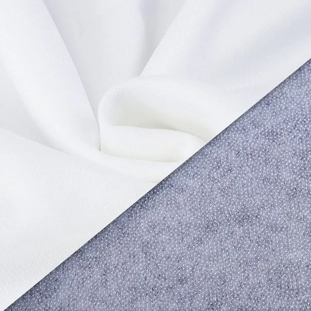 30D/50D /75D Black Clothing Accessories Polyester Adhesive Lining Iron-On Interlining Sewing Interlining Sewing Fabric
