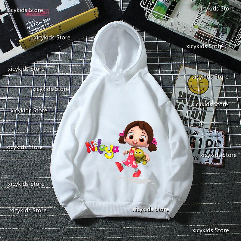 2022 New Girls Hoodies Niloya Musician Cartoon Print Spring Autumn Winter Kids Long Sleeve Sweatshirt Fashion baby Hoodies