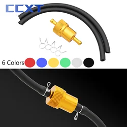 Motorcycle Fuel Hose 8mm Copper Core Oil Gas Fuel Gasoline Oil Filter Dirt Bike ATV For Honda Yamaha KTM Kawasaki Universal Part