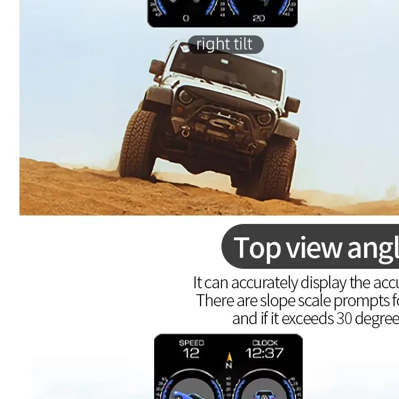New P22 Car Head Up Display on Board Computer Digital Clock Slope Meter GPS Speedometer OBD2 Diagnostic Tools Instrument Cluster
