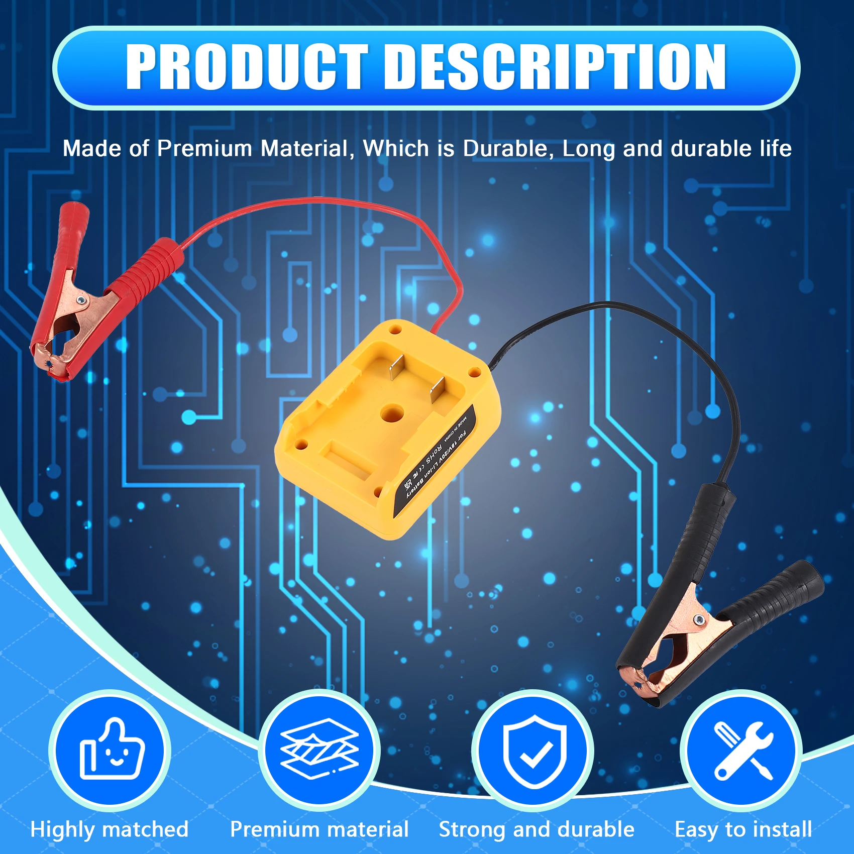 Новый автомобильный аварийный запуск, блок питания для зарядки автомобильного аккумулятора, сокровище для DeWalt