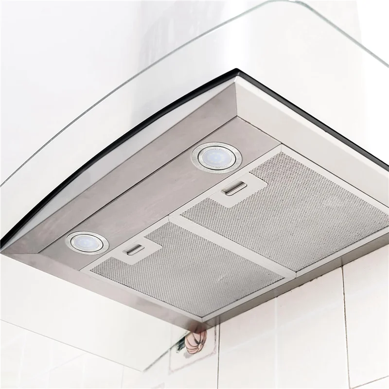 AB15-2Pcs Stainless Steel Range Hood LED Light Bulbs, DC 12V Replacement For Kitchen Parts, Silver