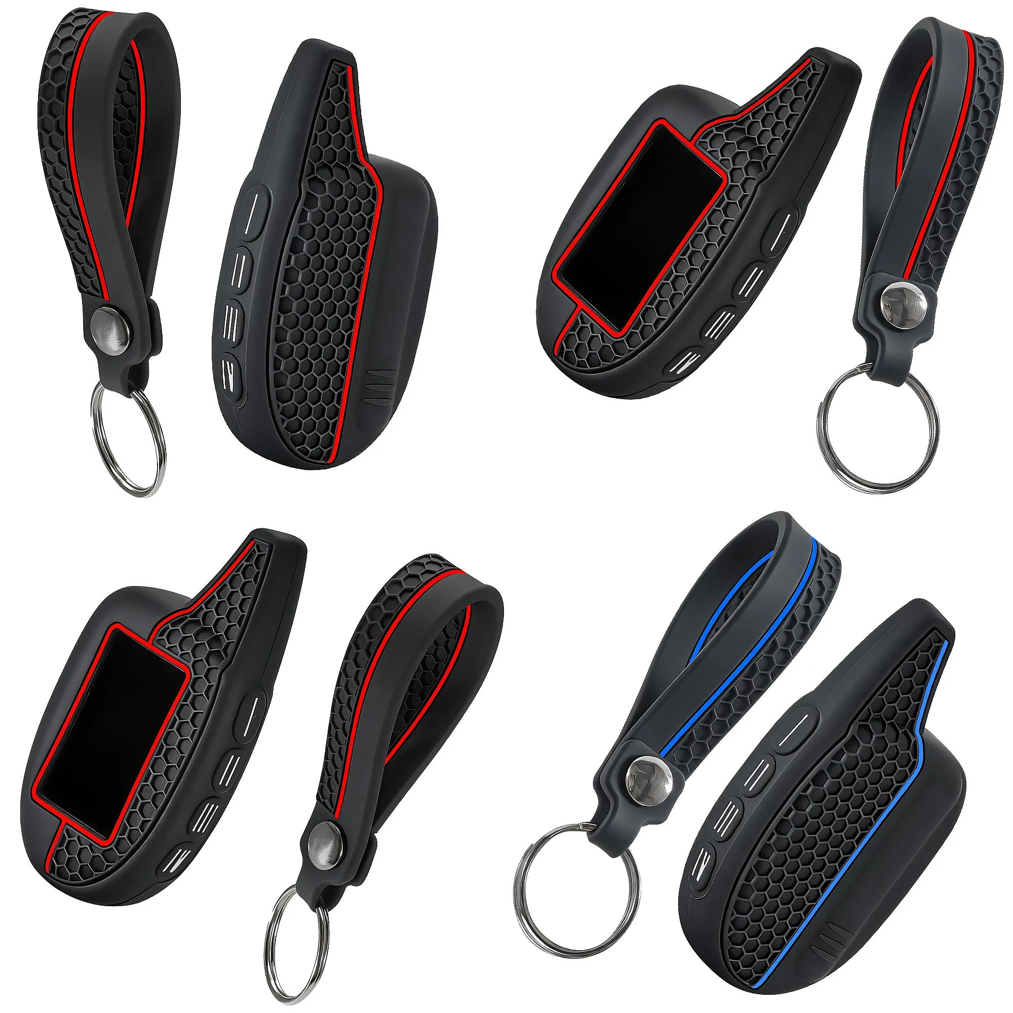 Car Key Fob Cover Silicone Case for Scher-khan Magicar M7/M8/M9/10/11/12 101 LCD 2-Way Alarm