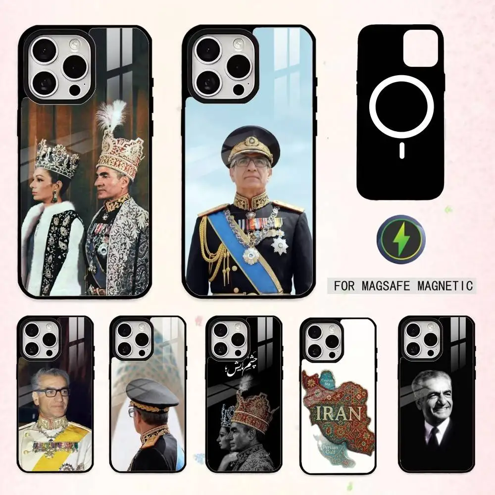 

M-Mohammad Reza P-Pahlavi I-Iran Phone Case For iPhone17,16,15,14,13,12,11 Plus,Pro Max Magnetic For Magsafe Wireless Charging