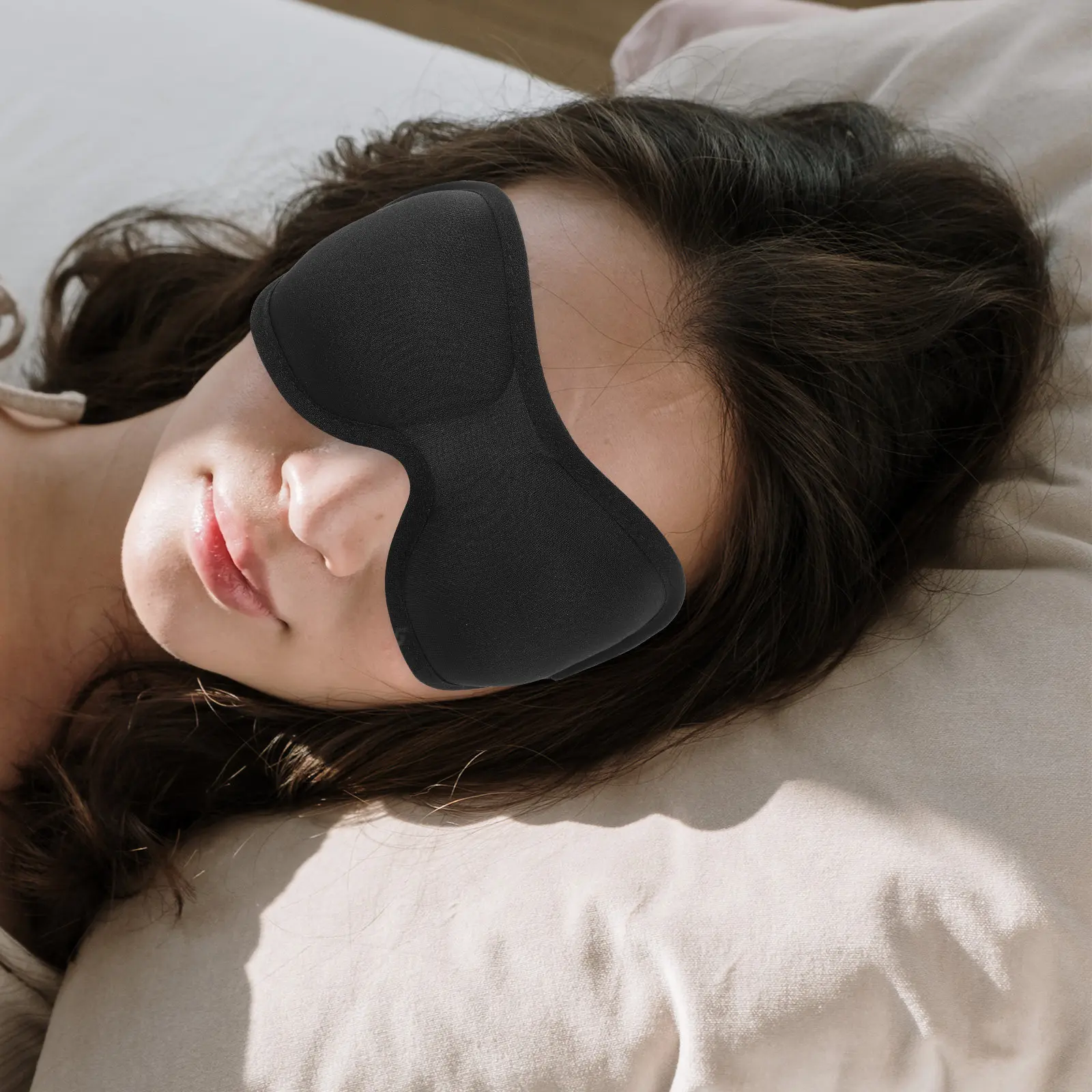 Soft Memory Cotton Sleeping Eye Mask Portable Travel Blackout Eye Cover for Comfortable Rest on Plane Sleeping Mask for Women