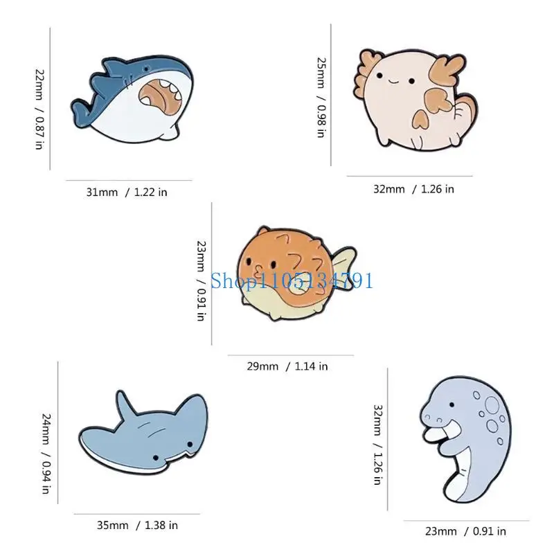 98 كجم سحر مخلوق البحر بروش دبابيس الإبداعية البحر دبوس متعة مخلوق البحر بروش سبيكة الملمس مثالية لإضافة سحر #6