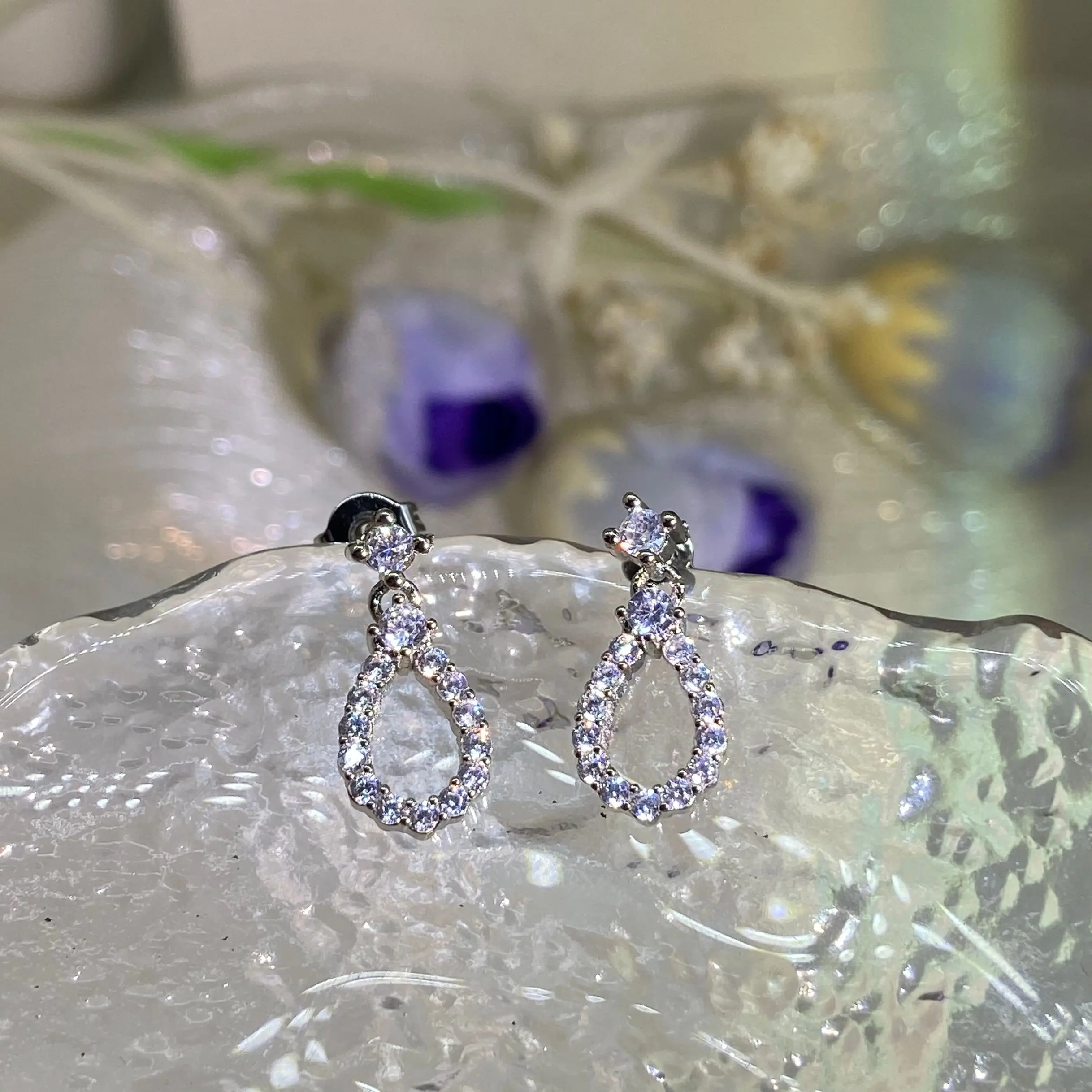 2022 nuovo classico orecchino cavo per donna diamanti lusso Super Shine squisiti Charms fata accessori per gioielli da festa di nozze