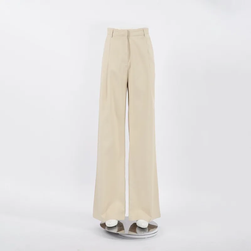 Calça cinza de perna larga feminina, calça de cintura alta, casual, solta, profissional, pendulares, rua, profissional, primavera, 2022