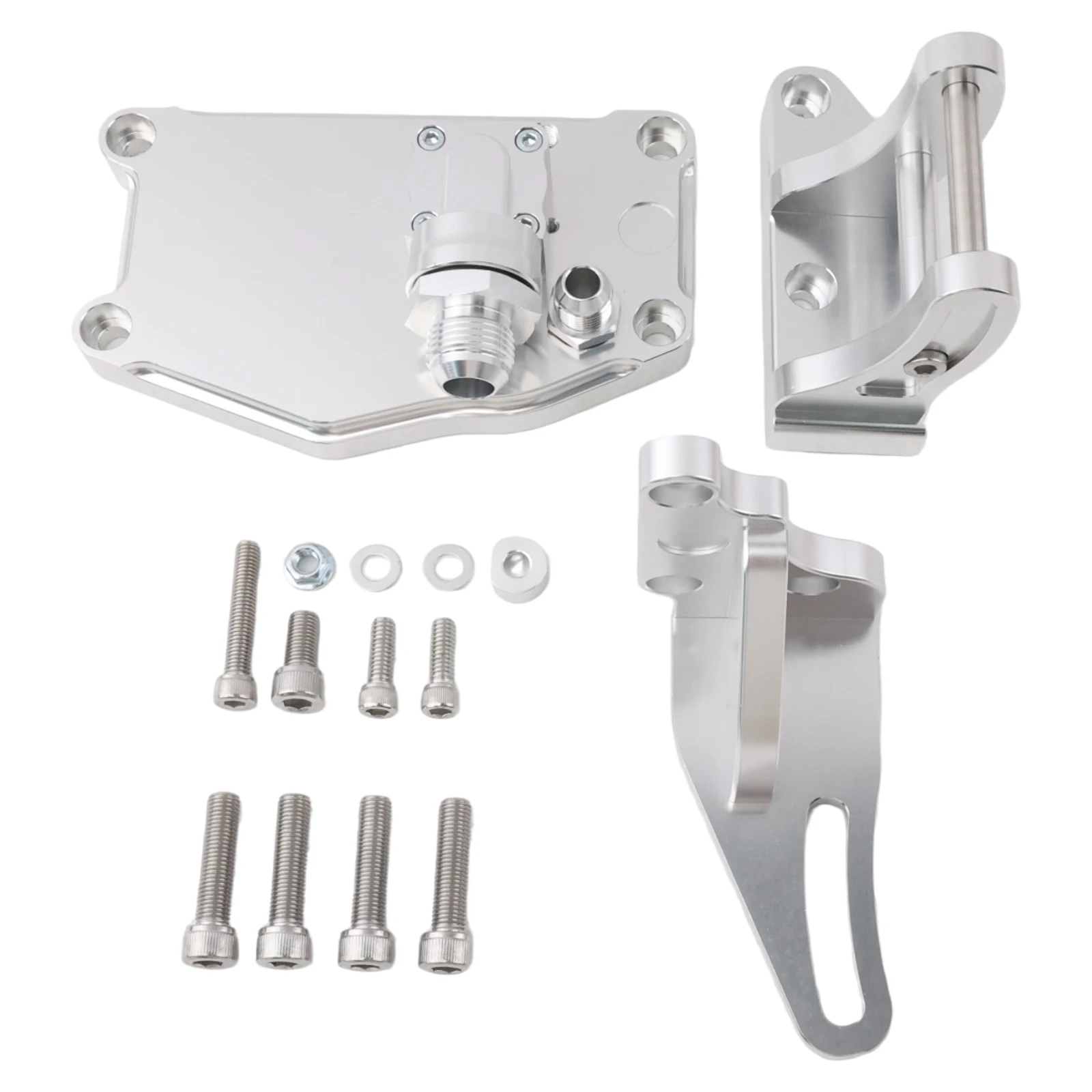 Aluminum Billet Electric Water Plate Conversion Kit  for K20 K24 with Alternator Brackets Fittings