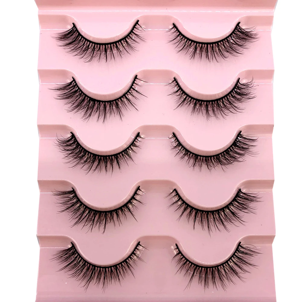 2023 Nuovo 5 paia ciglia finte naturali ciglia finte trucco lungo ciglia di visone 3d estensione ciglia ciglia di visone ciglia corte