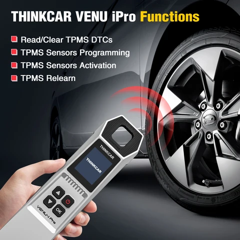 THINKCAR VENU i-Pro TPMS инструмент для проверки давления в автомобильных шинах 315 МГц/433 МГц TPMS инструмент для ремонта шин активация программирование обучение