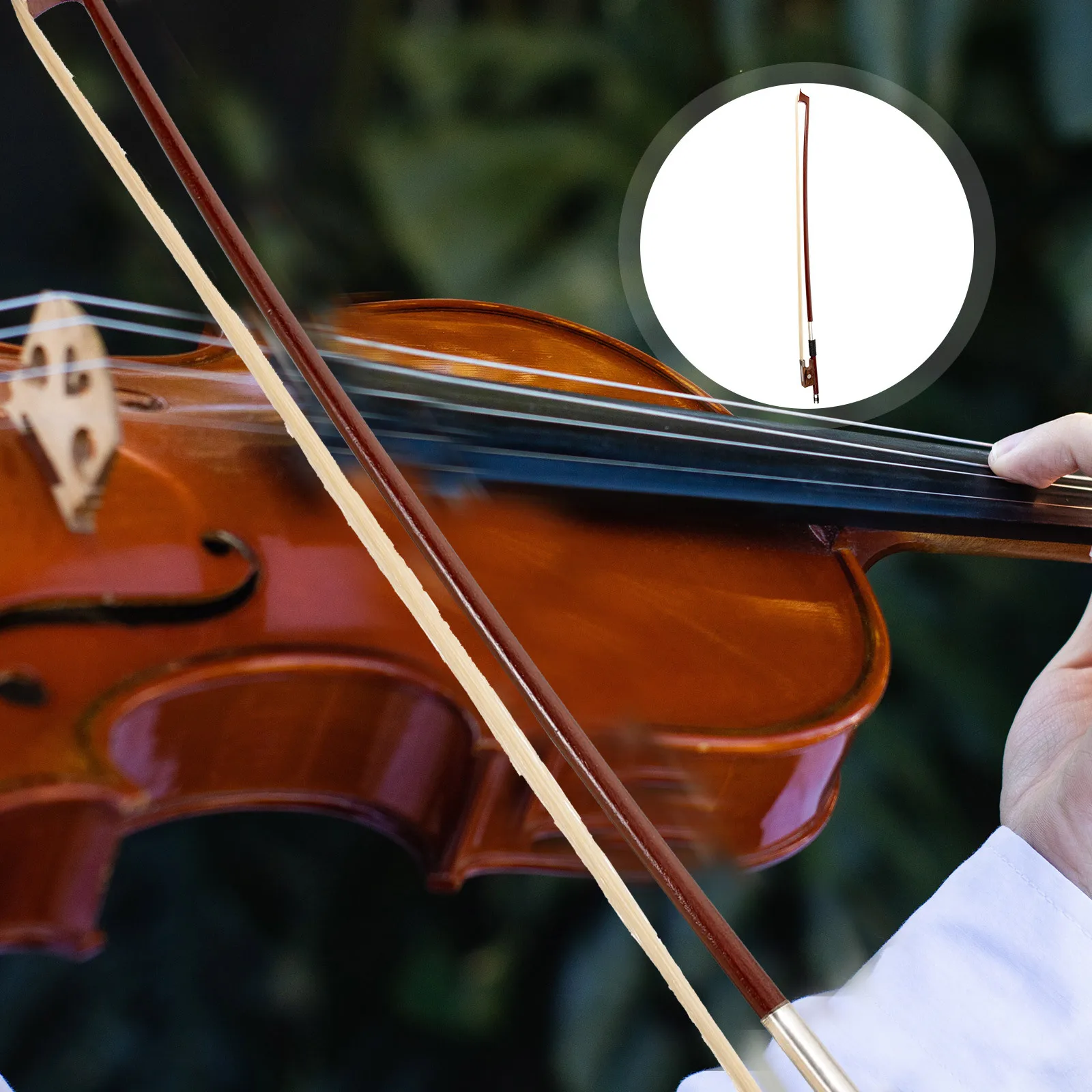 

Violin Bow 18 Size Professional Practice Accessory High Quality Ebony Wood Natural Horsehair Perfect Balance Functionality