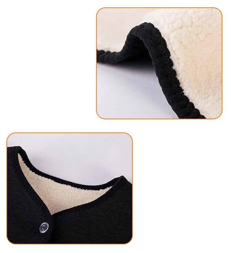 Imitation Cashmere Shoulder Pads Warm Men\'s and Women\'s Double-layer Thickened Shoulder Pads Small Vest Skin-friendly and Warm