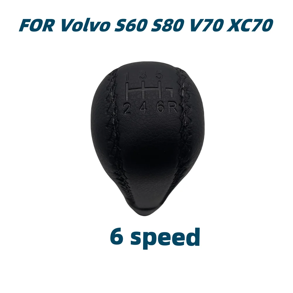 

Leather Gear Shift Knob 5/6 speed FOR Volvo S60 S80 V70 XC70 Manual Shifter Lever Pen Car Styling Accessories