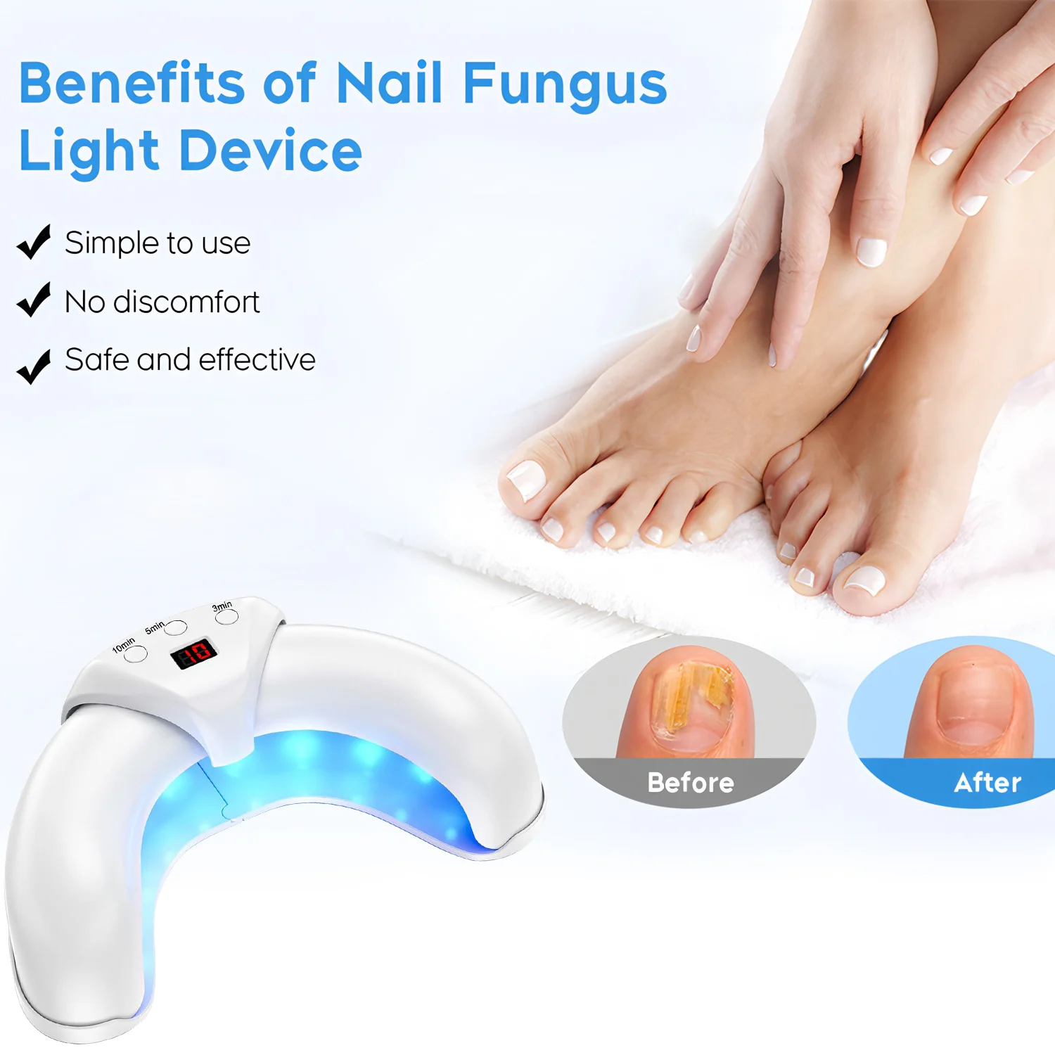 Nail Fungus Laser Treatment Device Fingernail Fungus Treat Onychomycosis Effectively Remove Onychomycosis Grow Toe Nail