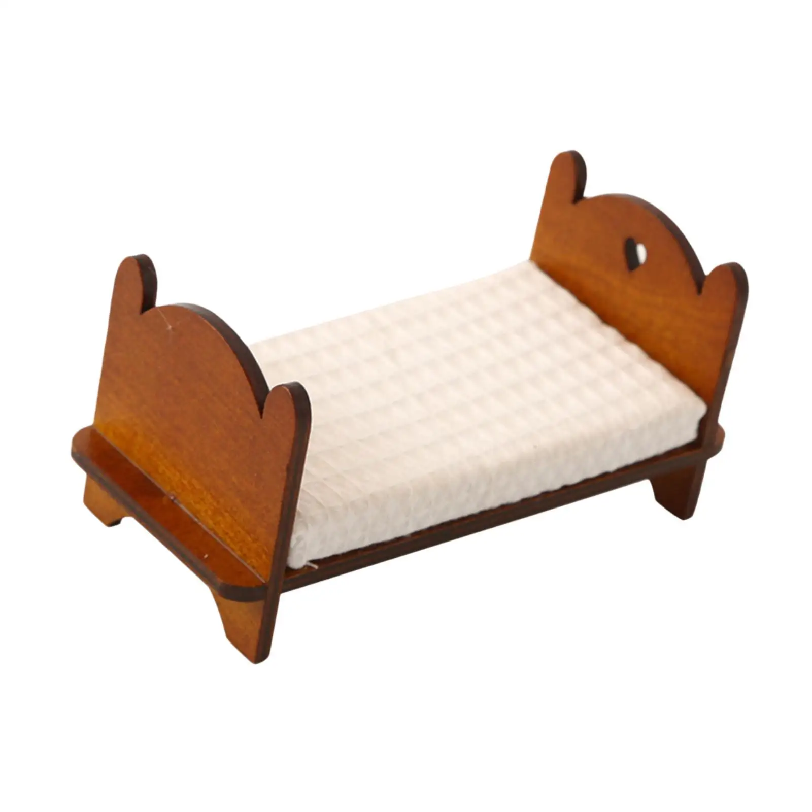 인형 집 가구 인형 집 장식 소형 침대 1:12 인형 집 요정 정원 의자 역할 놀이 액세서리 나무 가구