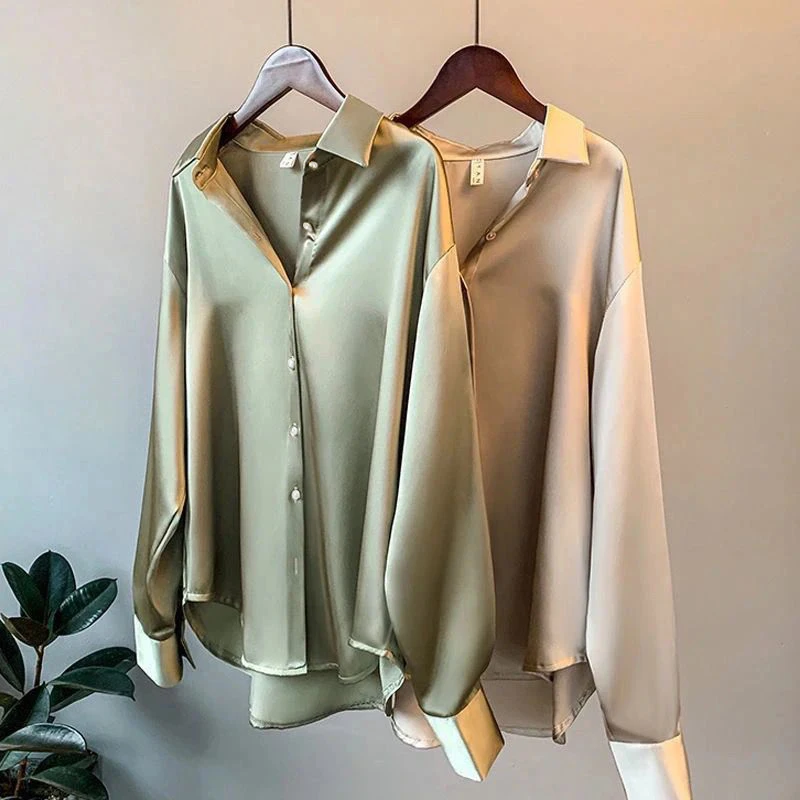 Summer Shirts And Blouses Woman Casual Top Autumn Winter Korean Long Sleeve Button Elegance Sweet Casual Office Lady New Shirts