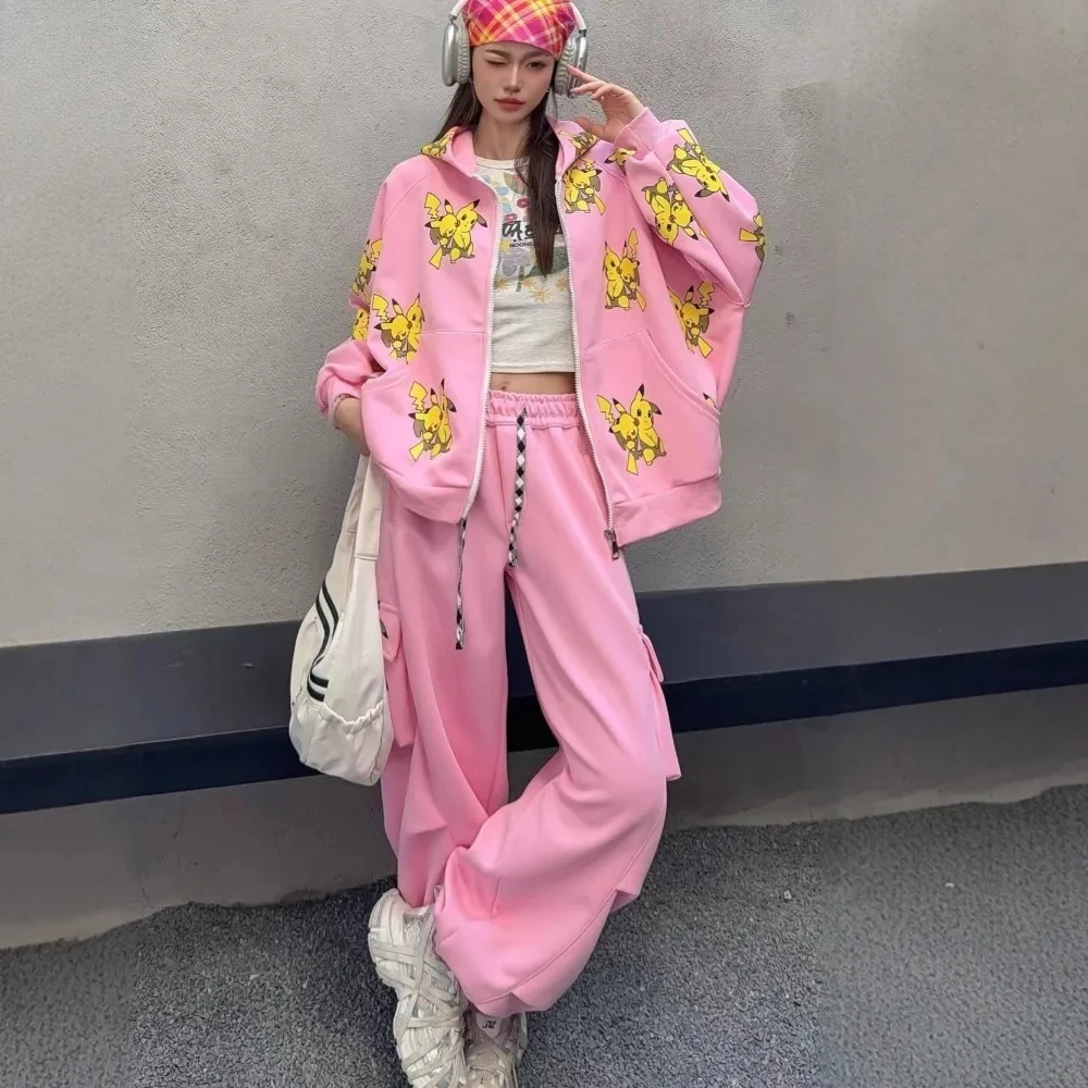 

Autumn A Complete Set of Foreign Style Age Reduction Suits Can Sweet Sweater Tooling Sweatpants Women's Casual 2/pcs Suit