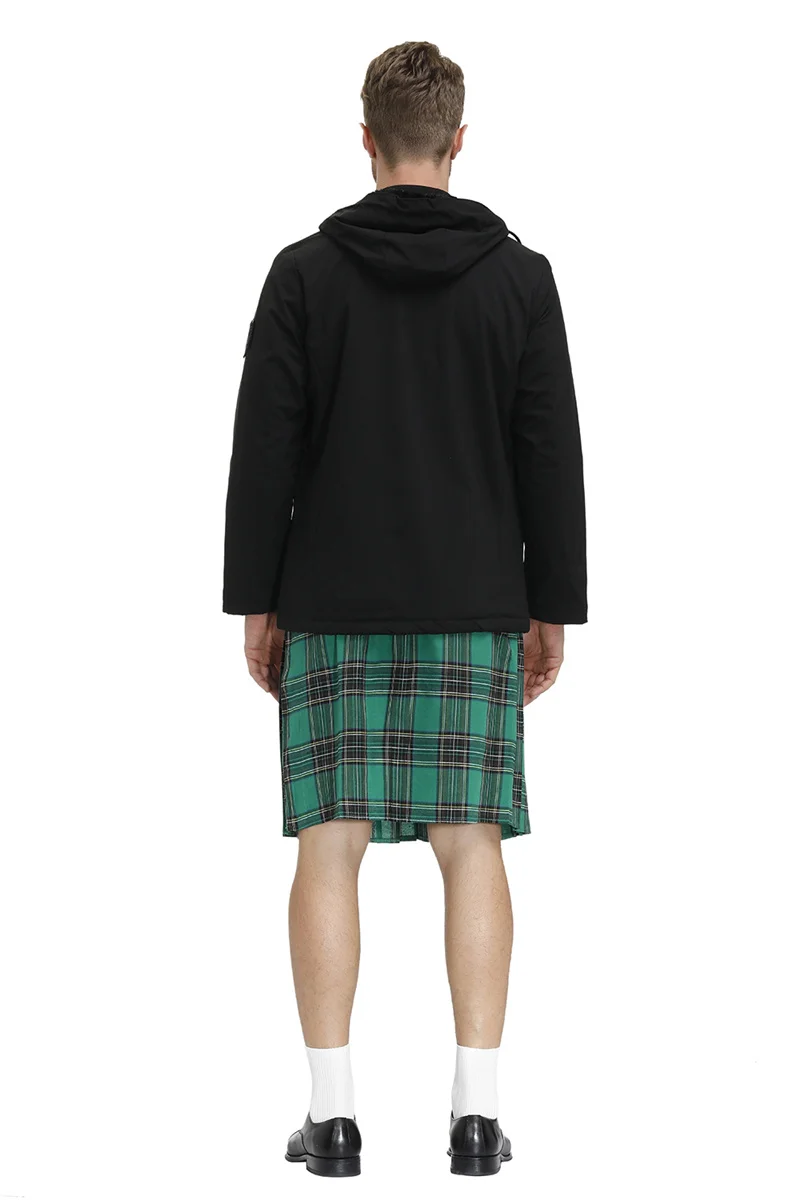 4 Colors Scottish Holiday Kilt Traditional Costume Men's Plaid Pleated Skirt Carnival Party Stage Performance Skirt